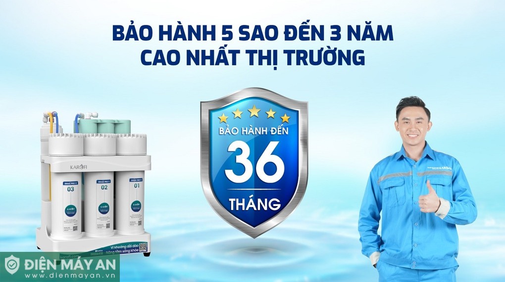 Máy lọc nước RO Karofi KAQ-U05 Pro 10 lõi